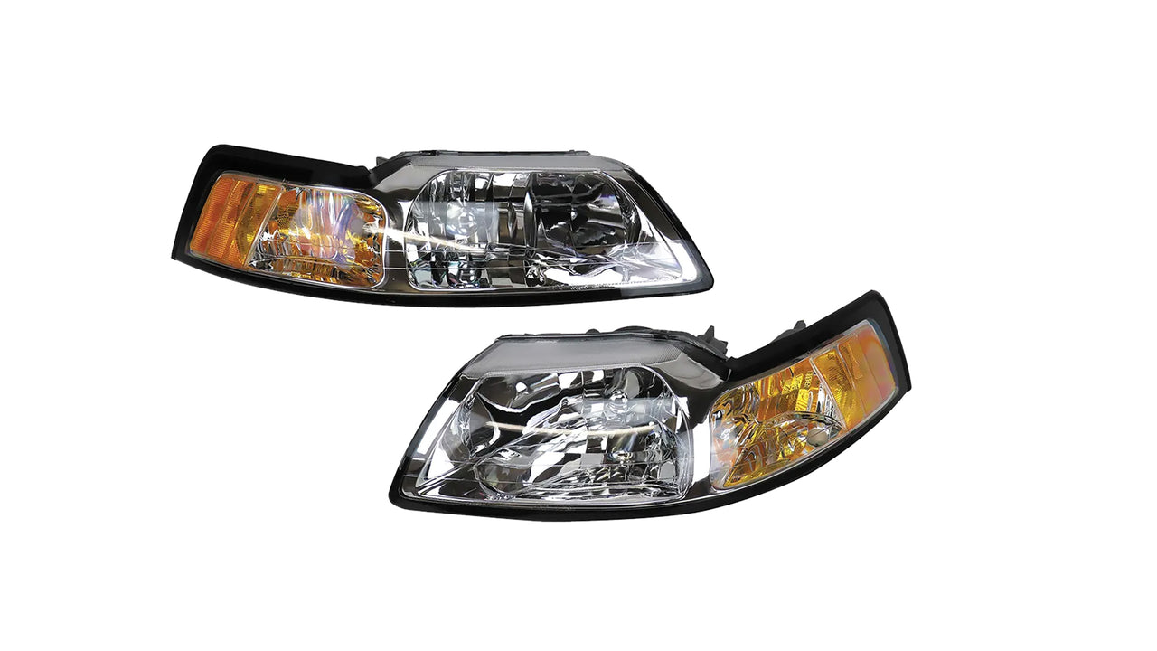 1999-2004 Mustang Headlight Kit - Chrome - CA-MA10805-Classic-Auto-Store-Online
