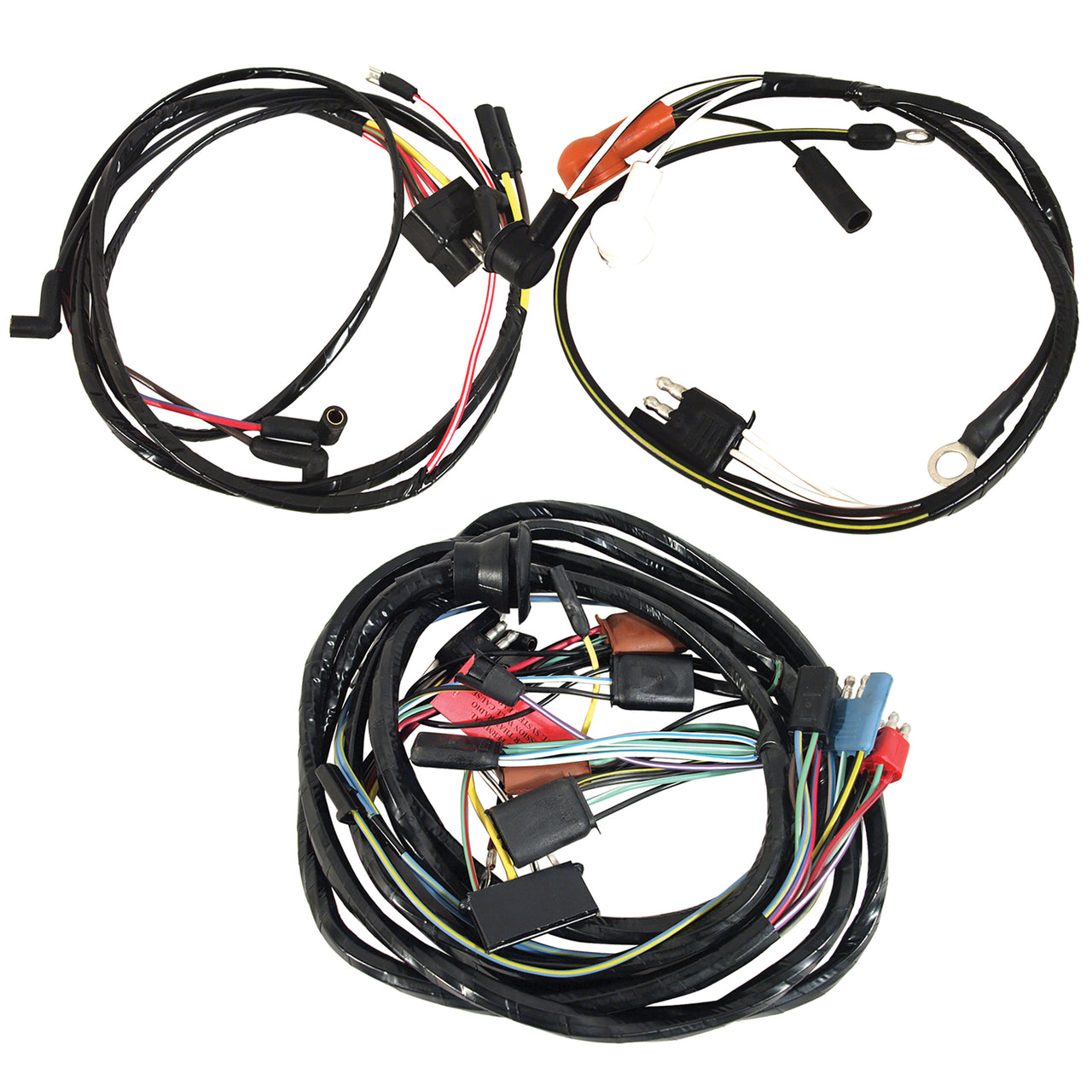 1965-1965 Mustang Wiring Harness-6 Cylinder-W/Warning Lights & 2 Speed Heater Motor - CA-MA14353-Classic-Auto-Store-Online