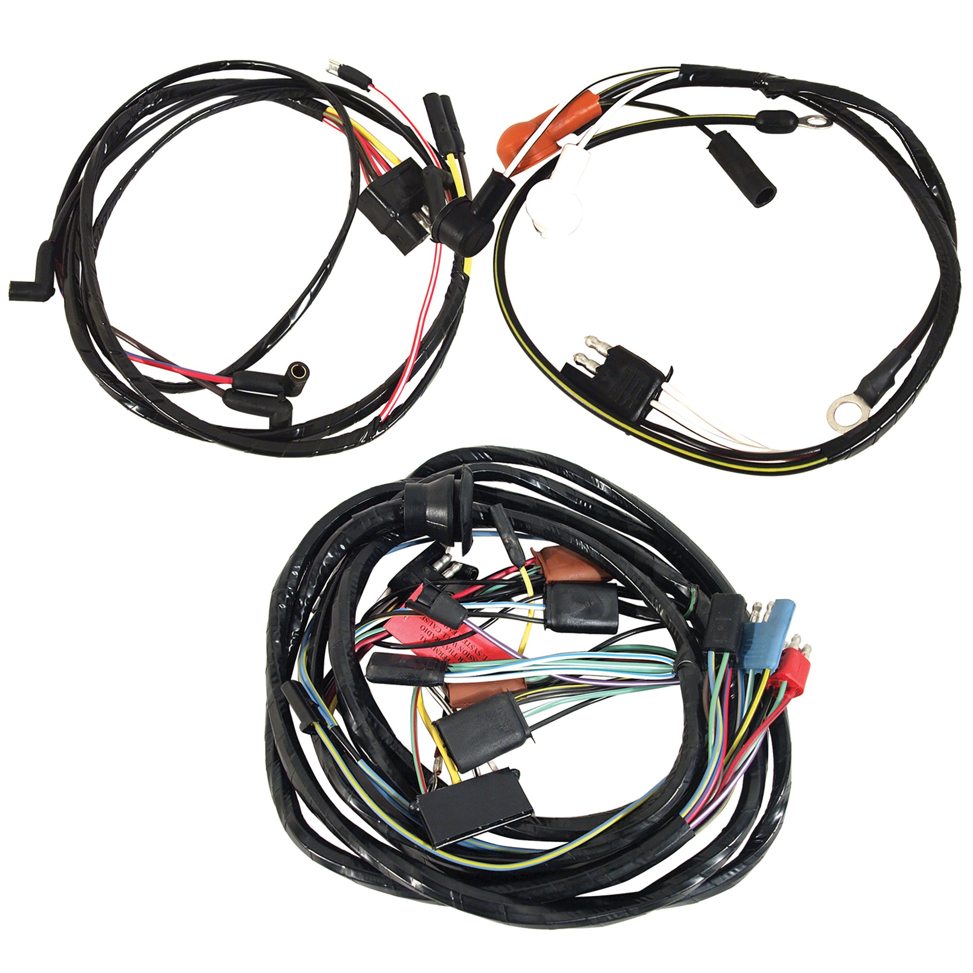 1965-1965 Mustang Wiring Harness-6 Cylinder-W/Warning Lights & 2 Speed Heater Motor - CA-MA14353-Classic-Auto-Store-Online
