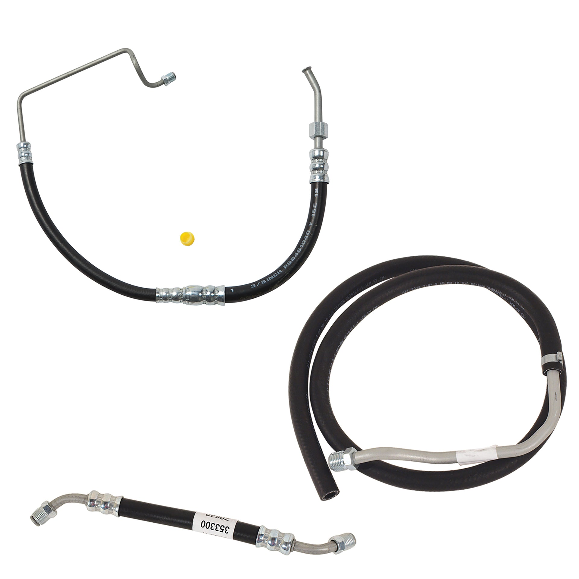 1967-1967 Mustang Power Steering Hose Kit - 200ci W/1/4" Control Valve Fitting - CA-MA14665-Classic-Auto-Store-Online