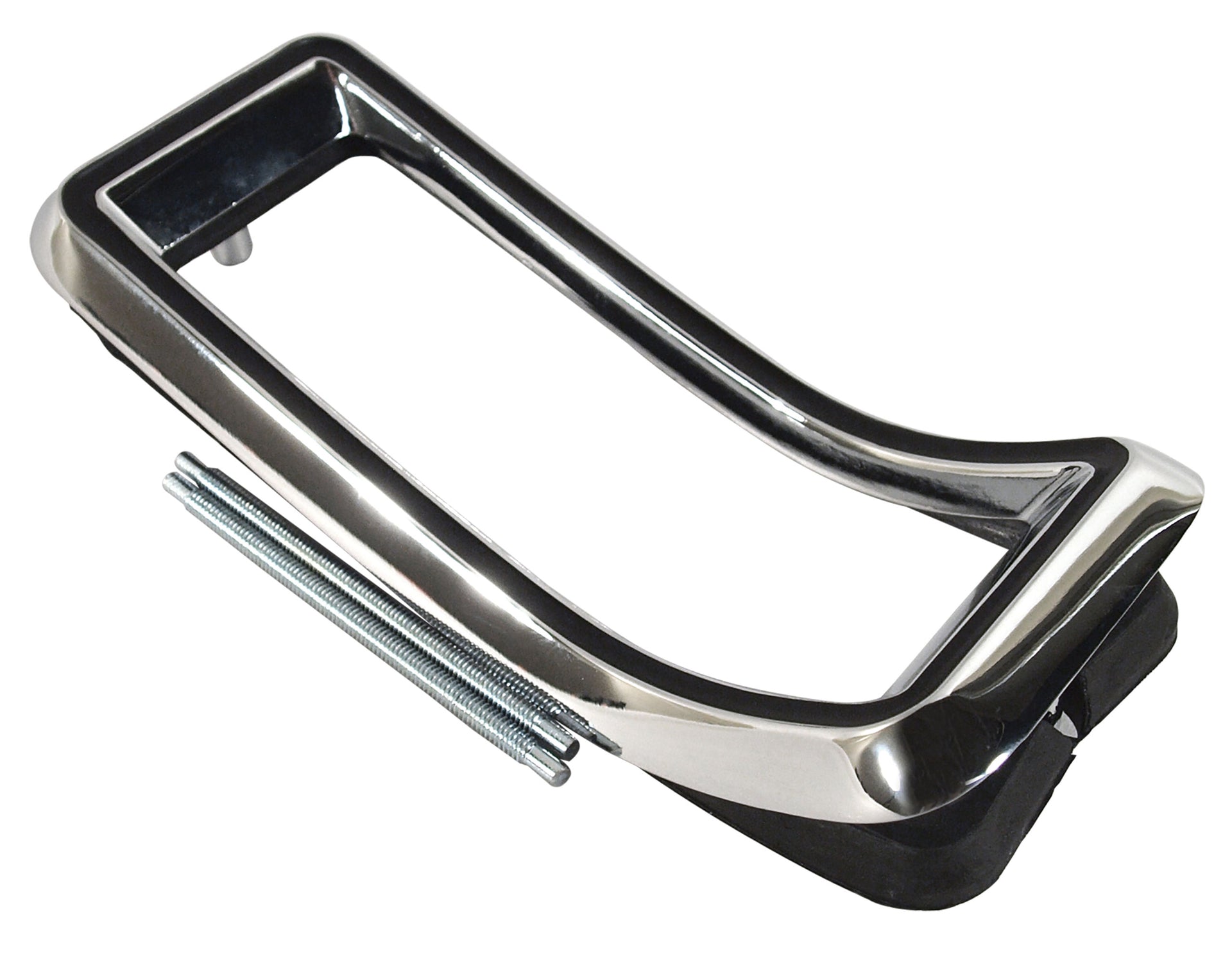 1968-1968 Mustang Tail Light Bezel - Chrome W/Black Trim - 3 Required Per Light - CA-MA15331-Classic-Auto-Store-Online