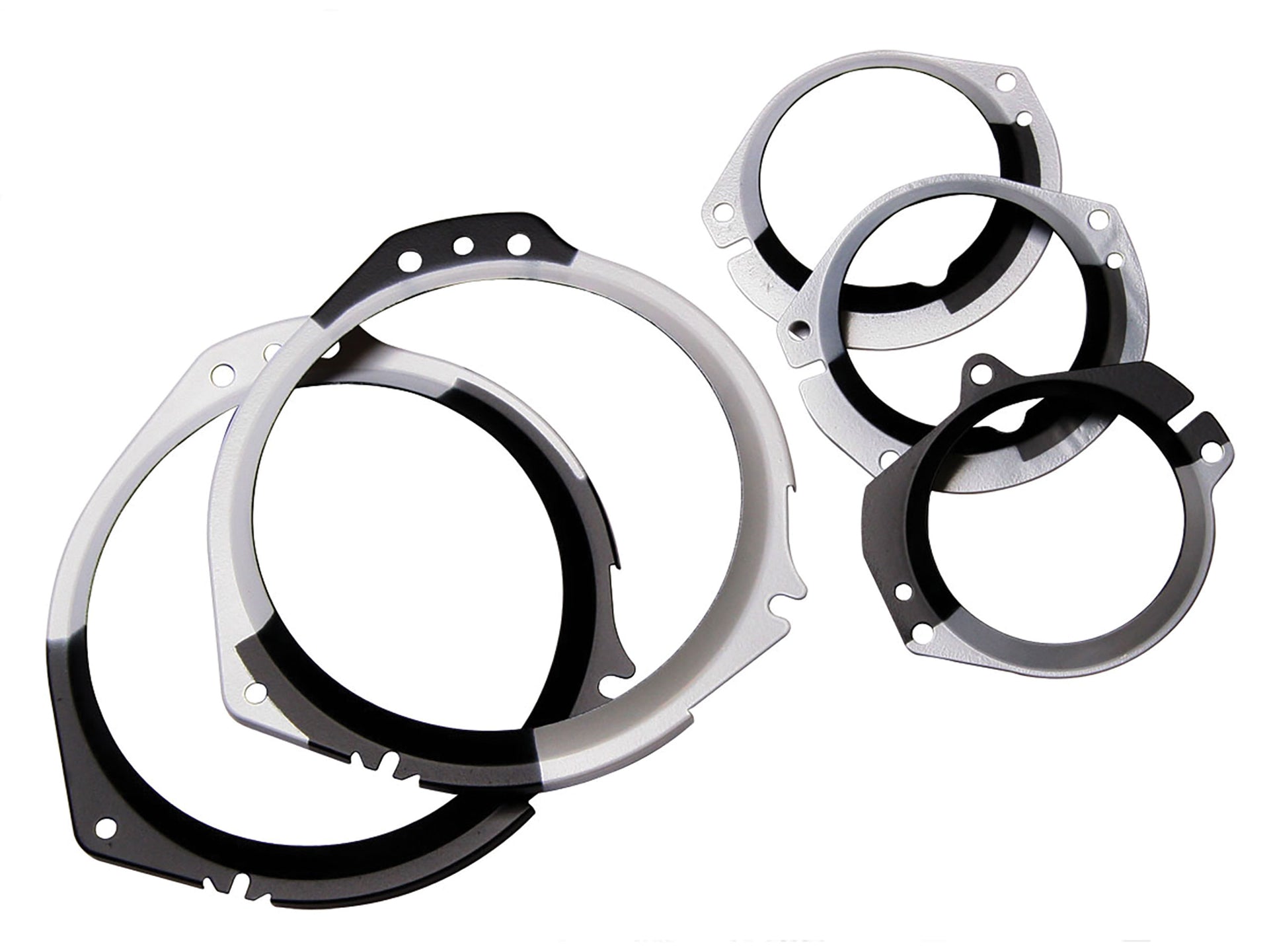 1967-1968 Mustang Instrument Lens Retainer Bezels - 5 piece Set - CA-MA16809-Classic-Auto-Store-Online