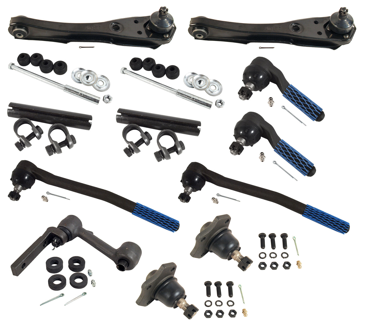 1968-1969 Mustang Front Suspension Rebuild Kit - Deluxe - 3 Bolt Upper Ball Joint - CA-MA17016-Classic-Auto-Store-Online