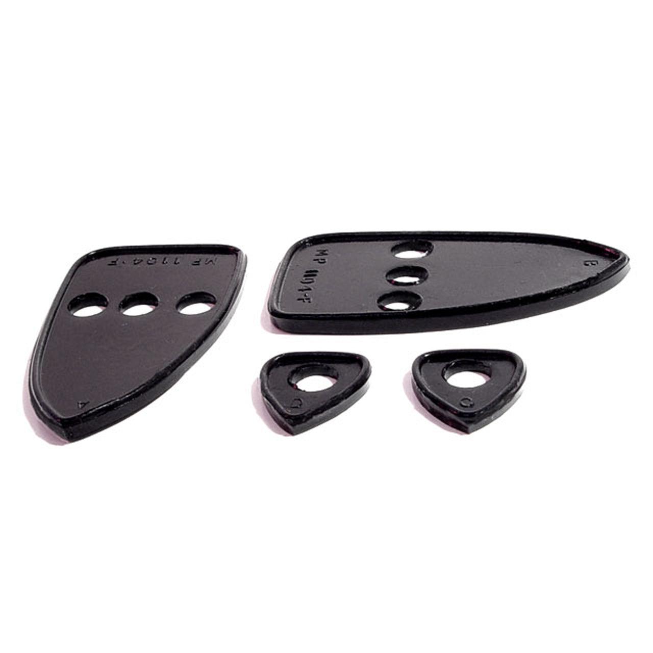 Mp 1104-F Door Handle Pads 2-3/4" Long & 7/8" Long Set R&L American Motors Ambassador 1964-1969, American 1964-1968, Amx 1968-1969