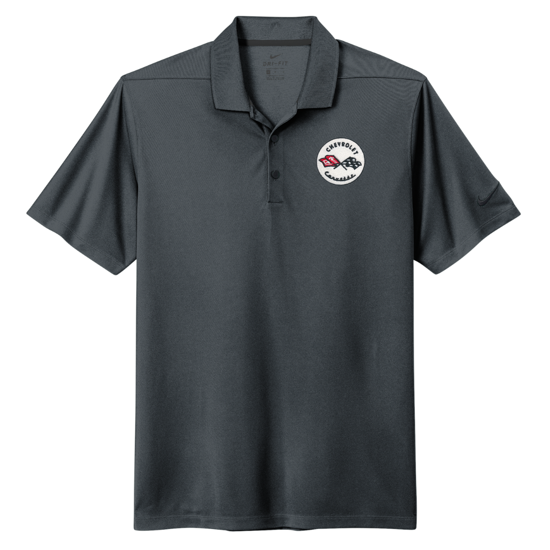 Men's Corvette Nike Dri-FIT Micro Pique 2.0 Polo Shirt - Anthracite