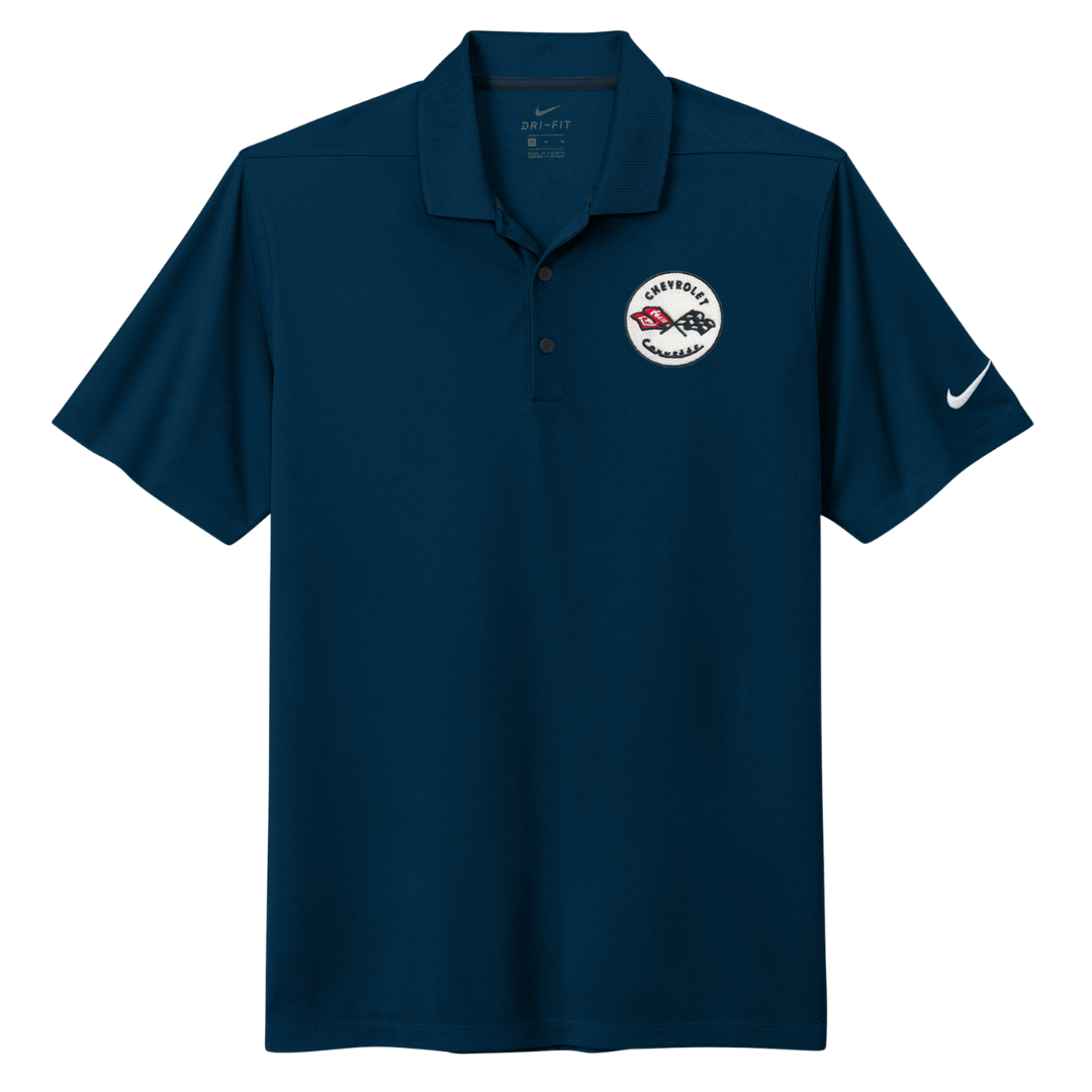 Men's Corvette Nike Dri-FIT Micro Pique 2.0 Polo Shirt - Navy