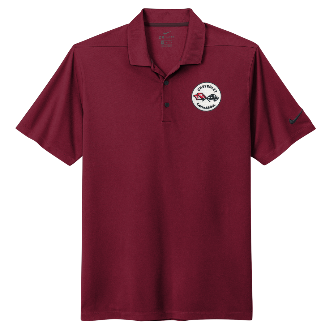 Men's Corvette Nike Dri-FIT Micro Pique 2.0 Polo Shirt - Team Red