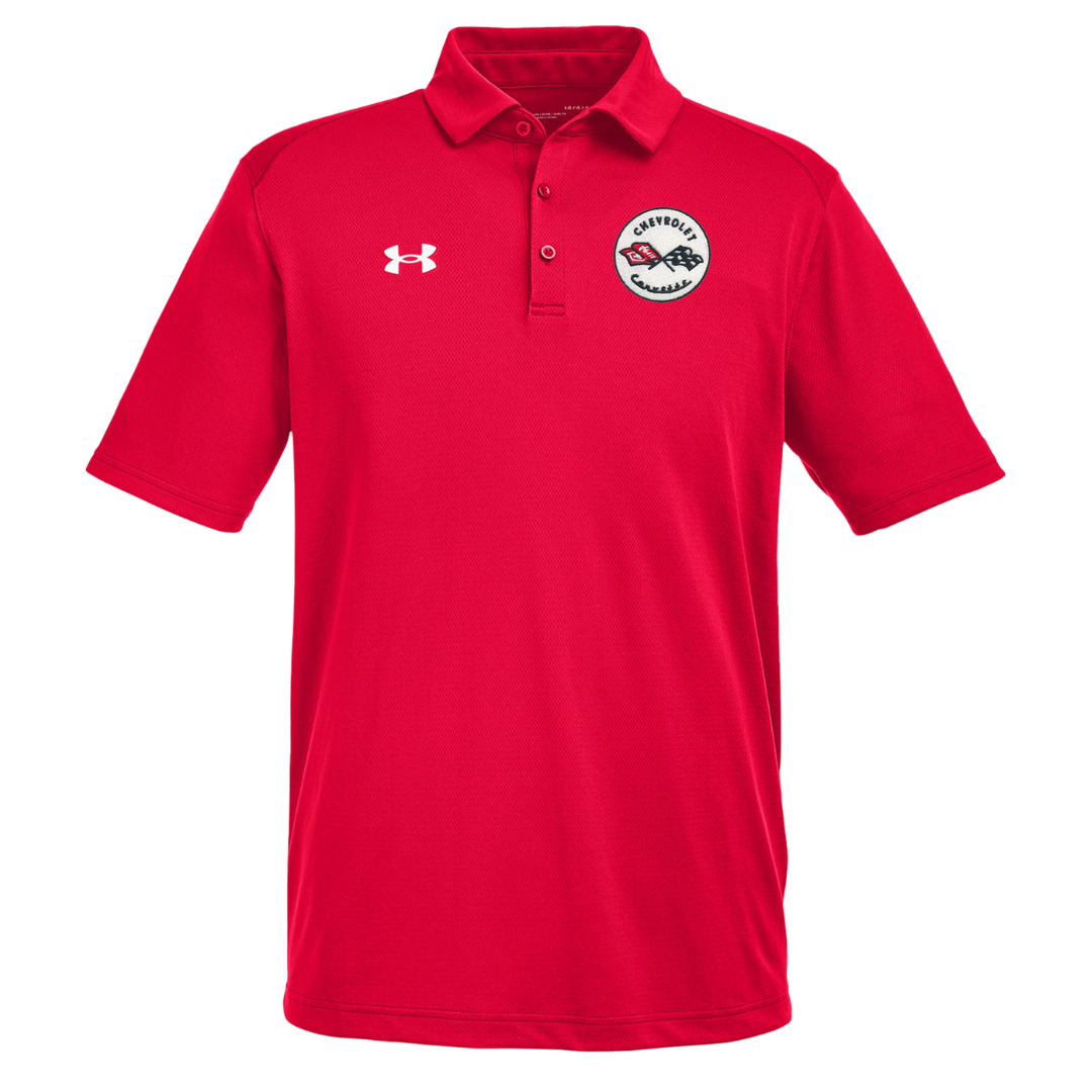 Men's Corvette Under Armour Tech Polo Shirt - Red