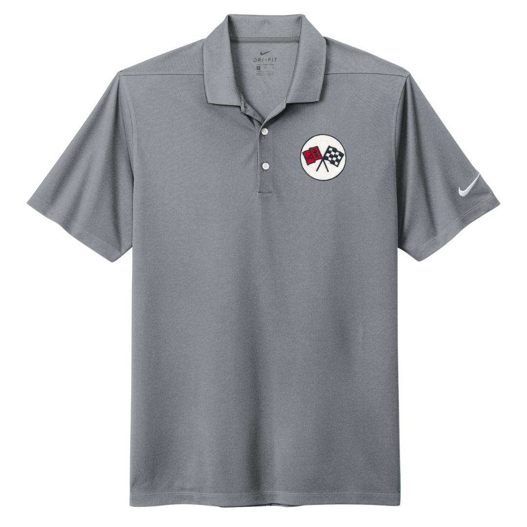 Men's Corvette Nike Dri-FIT Micro Pique 2.0 Polo Shirt - Cool Grey