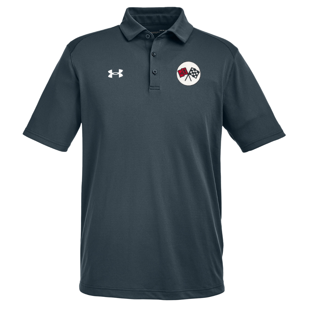 Men's Corvette Under Armour Tech Polo Shirt - Stealth Grey
