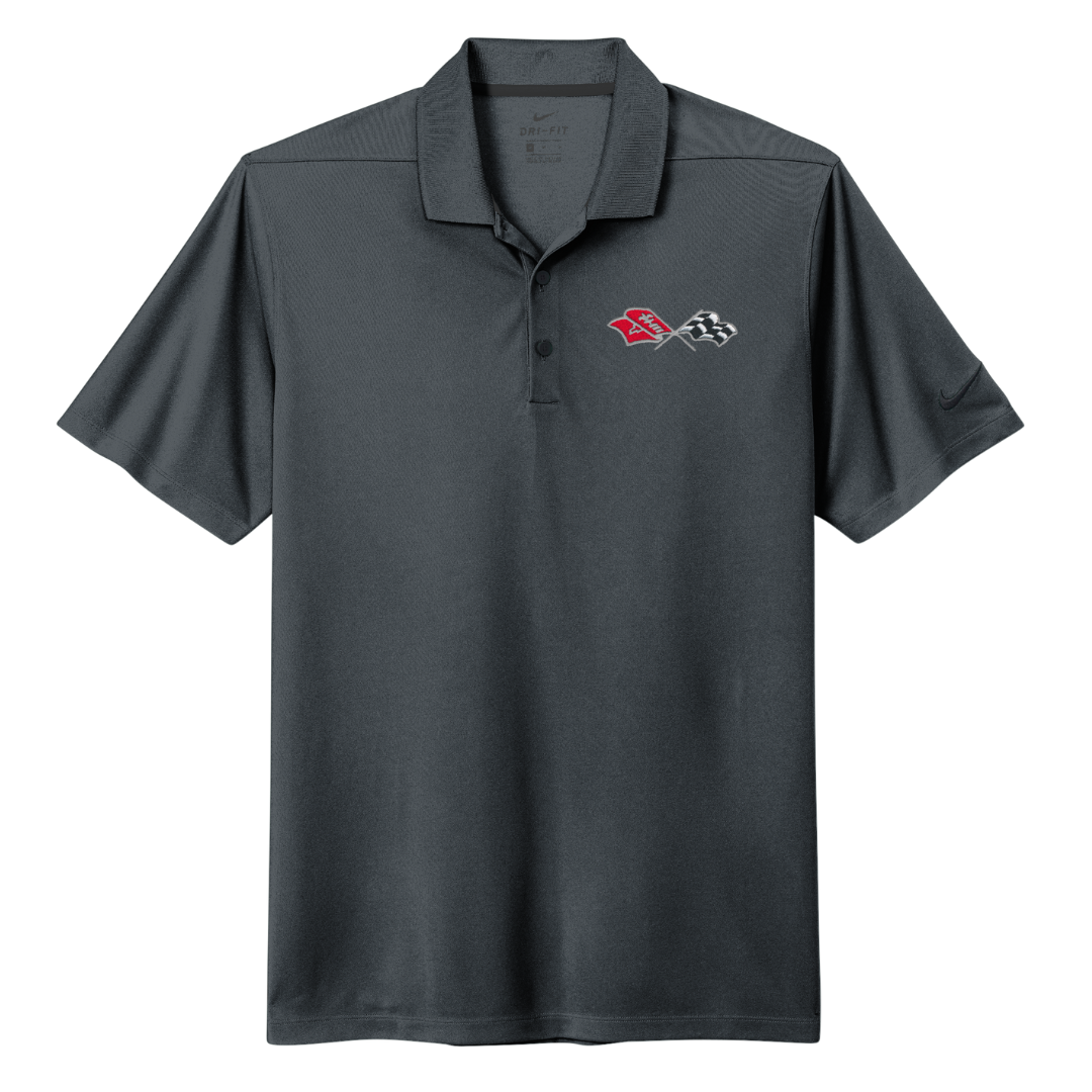 Men's Corvette Nike Dri-FIT Micro Pique 2.0 Polo Shirt - Anthracite