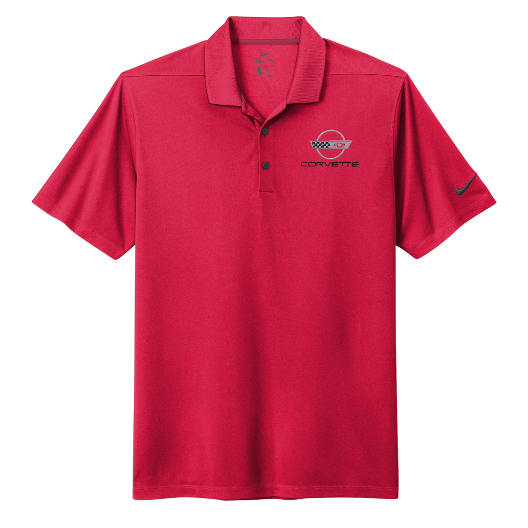 Men's Corvette Nike Dri-FIT Micro Pique 2.0 Polo Shirt - University Red