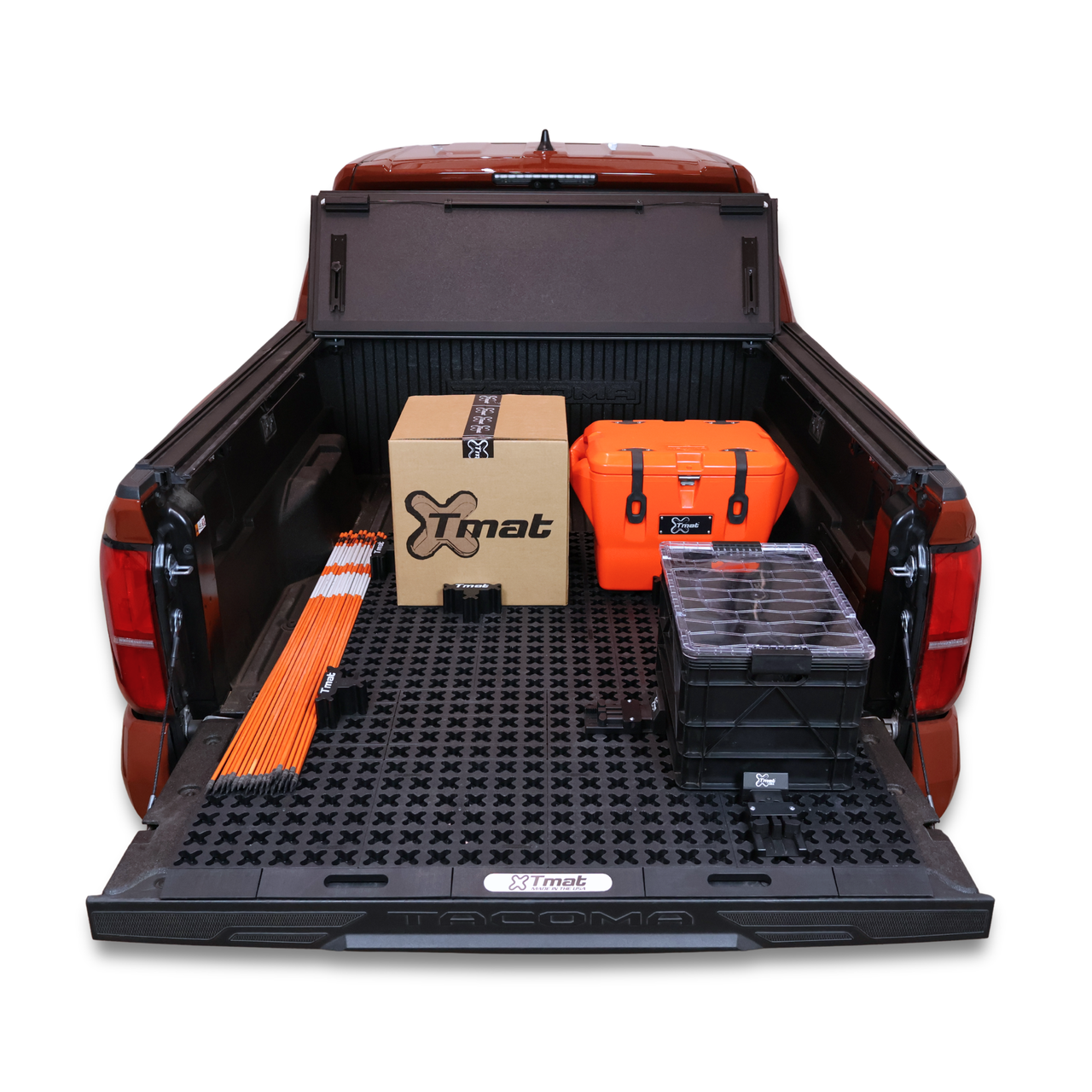 Tmat Midsize Truck Bed Organizer Slide Out Mat – Universal Fit for 5' Beds (Tacoma, Ranger, Colorado & More)