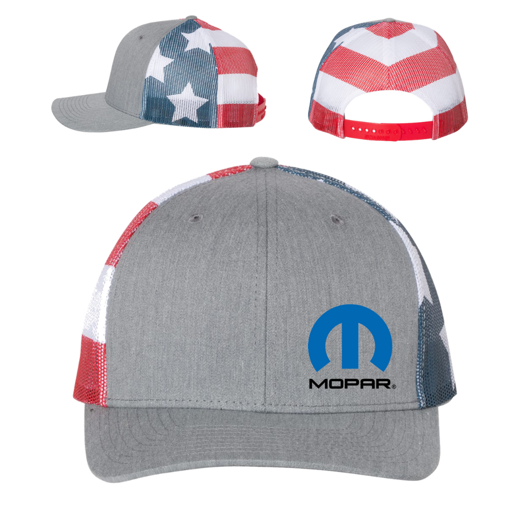 Mopar Americana Trucker Hat – Flag Mesh Snapback