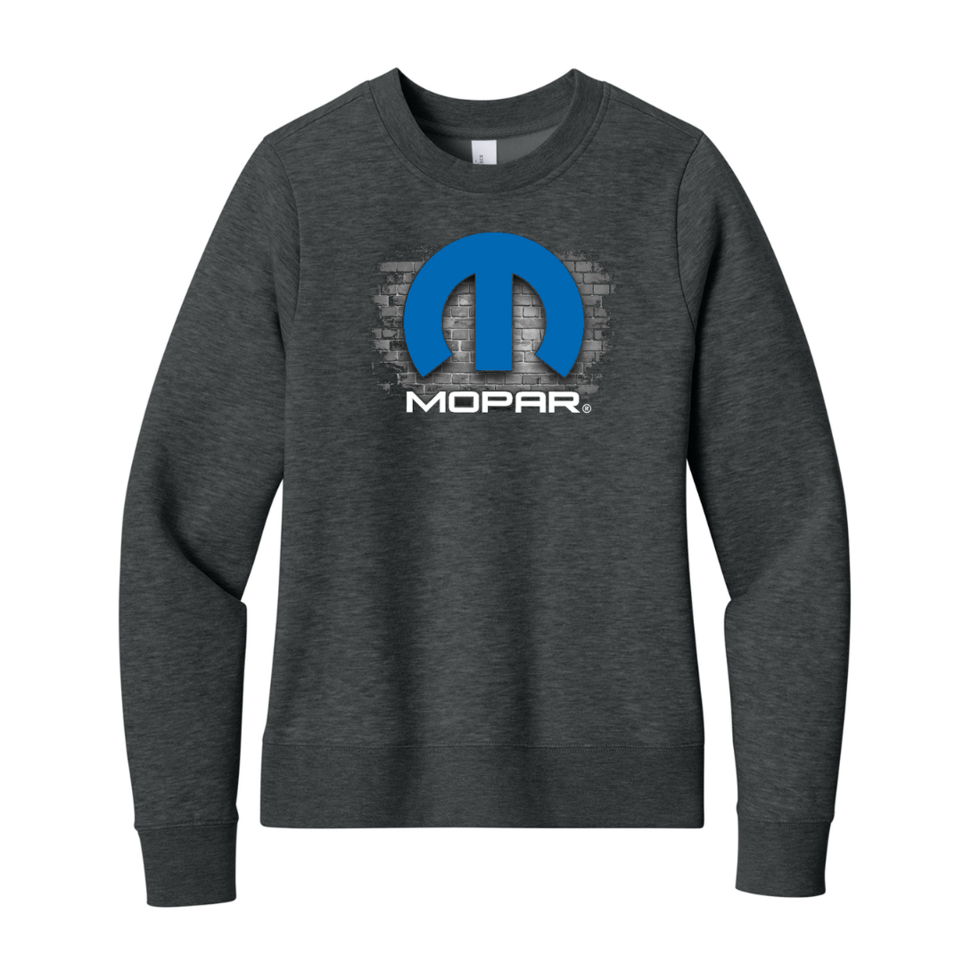 Mopar Ladies Crewneck Sweatshirt – Mopar Or No Car (Charcoal)