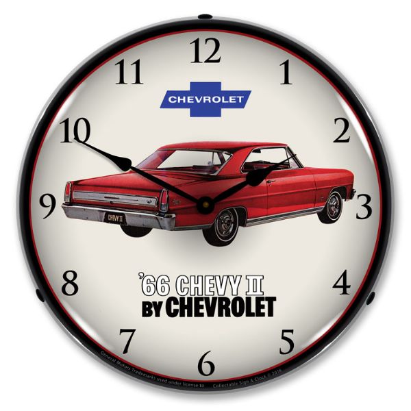 1966 Chevrolet Nova / Chevy II LED Clock. Super Sport  - CA