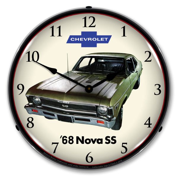 1968 Chevrolet Nova / Chevy II LED Clock. Super Sport  - CA