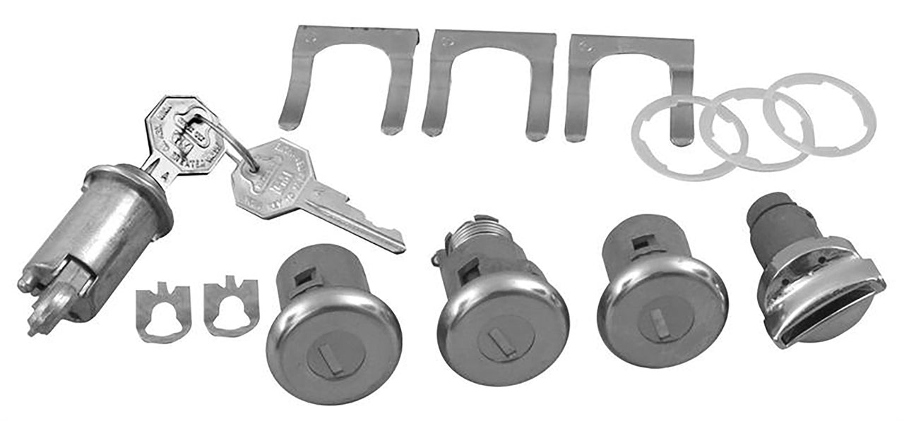 1962-1964 Chevrolet Nova / Chevy II Ignition, Door, Glovebox And Trunk Locks, Octagon Head Keys  - CA