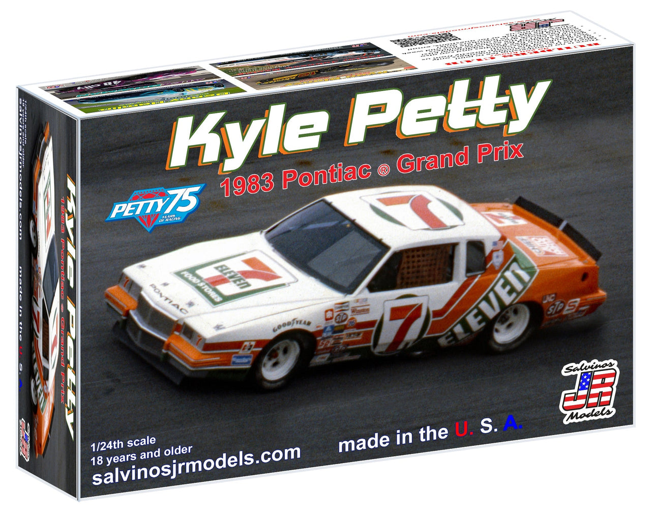 #7 1983 Kyle Petty 7-Eleven Pontiac Grand Prix Model Car