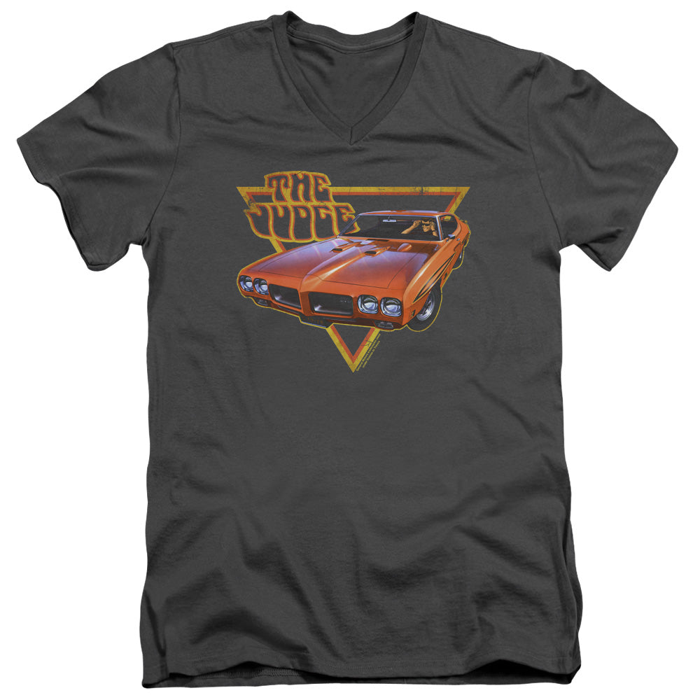 Pontiac Judged Adult Slim Fit V-Neck Cotton - Charcoal