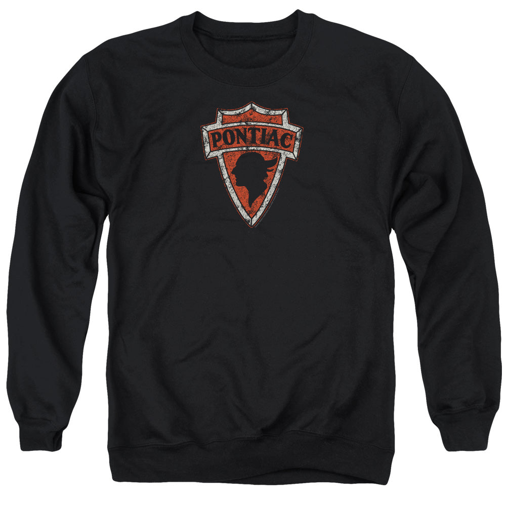 Pontiac Early Arrowhead Adult Crewneck Sweatshirt - Black