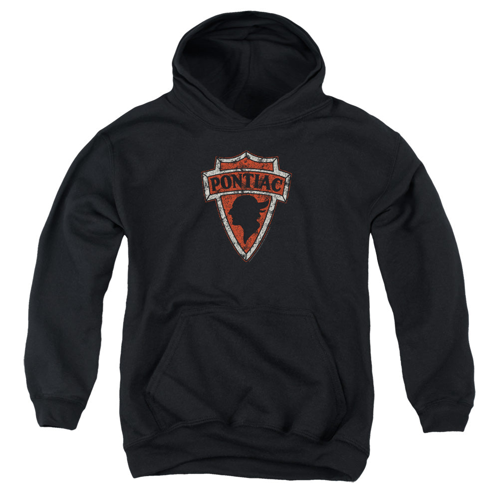 Pontiac Early Arrowhead Youth Hooded Sweatshirt - Black