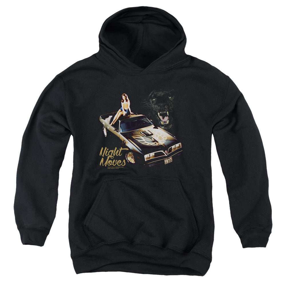 Pontiac Night Moves-Youth Hooded Sweatshirt-Black