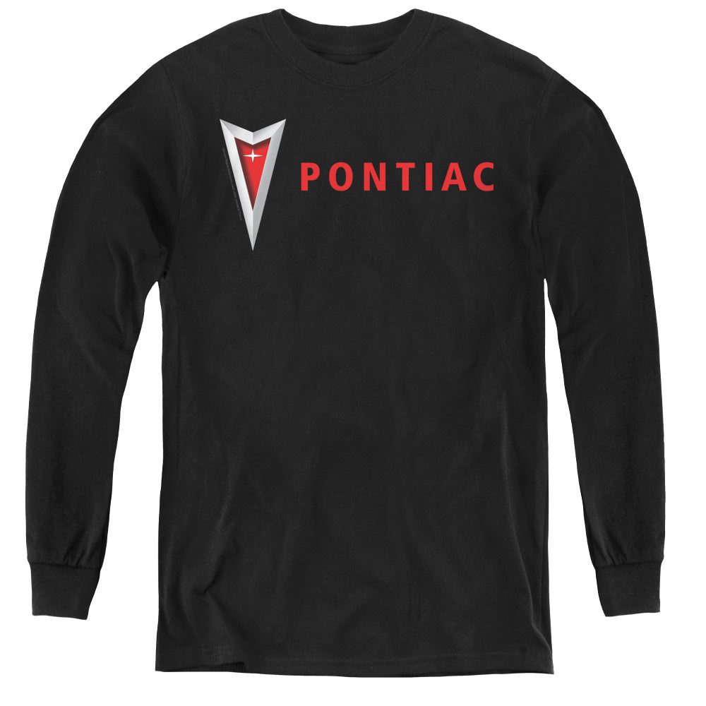 Pontiac Modern Pontiac Arrowhead- Long Sleeve Youth-Black