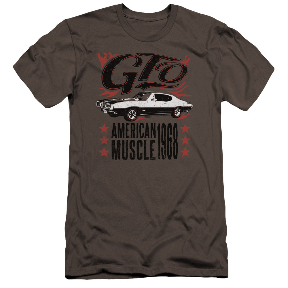 Pontiac GTO Flames Premium Canvas Adult Slim Fit 30/1 - Charcoal