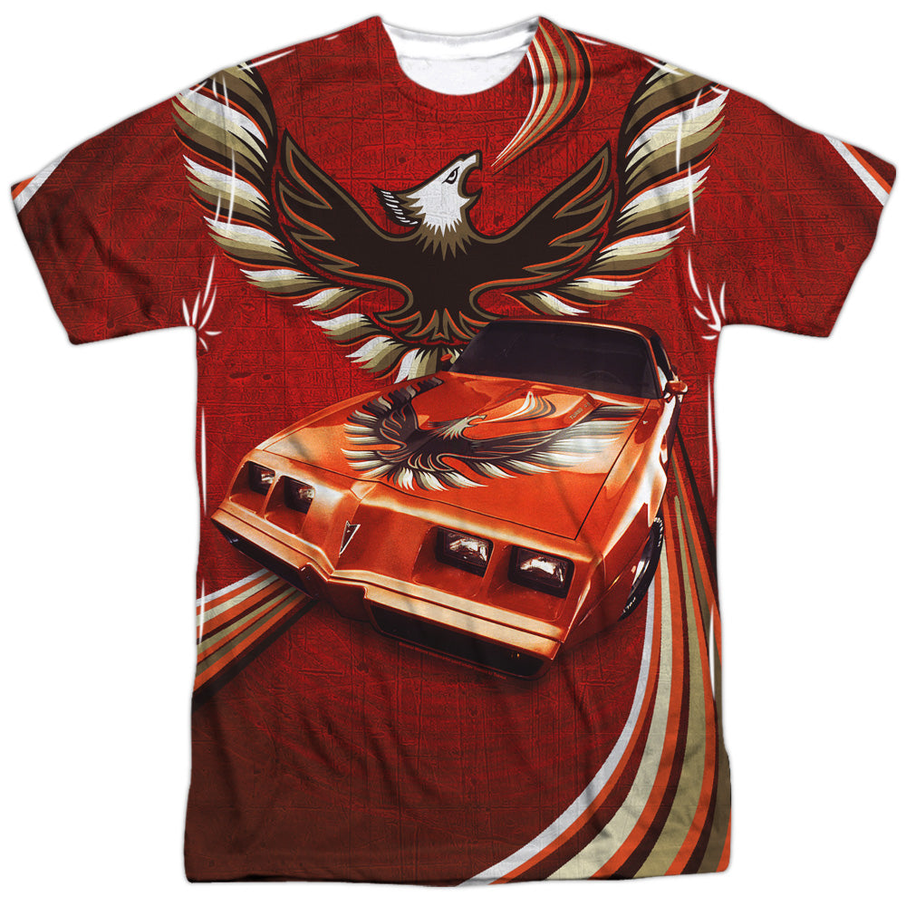 Pontiac Firebird Flames Adult Regular Fit Short Sleeve - White