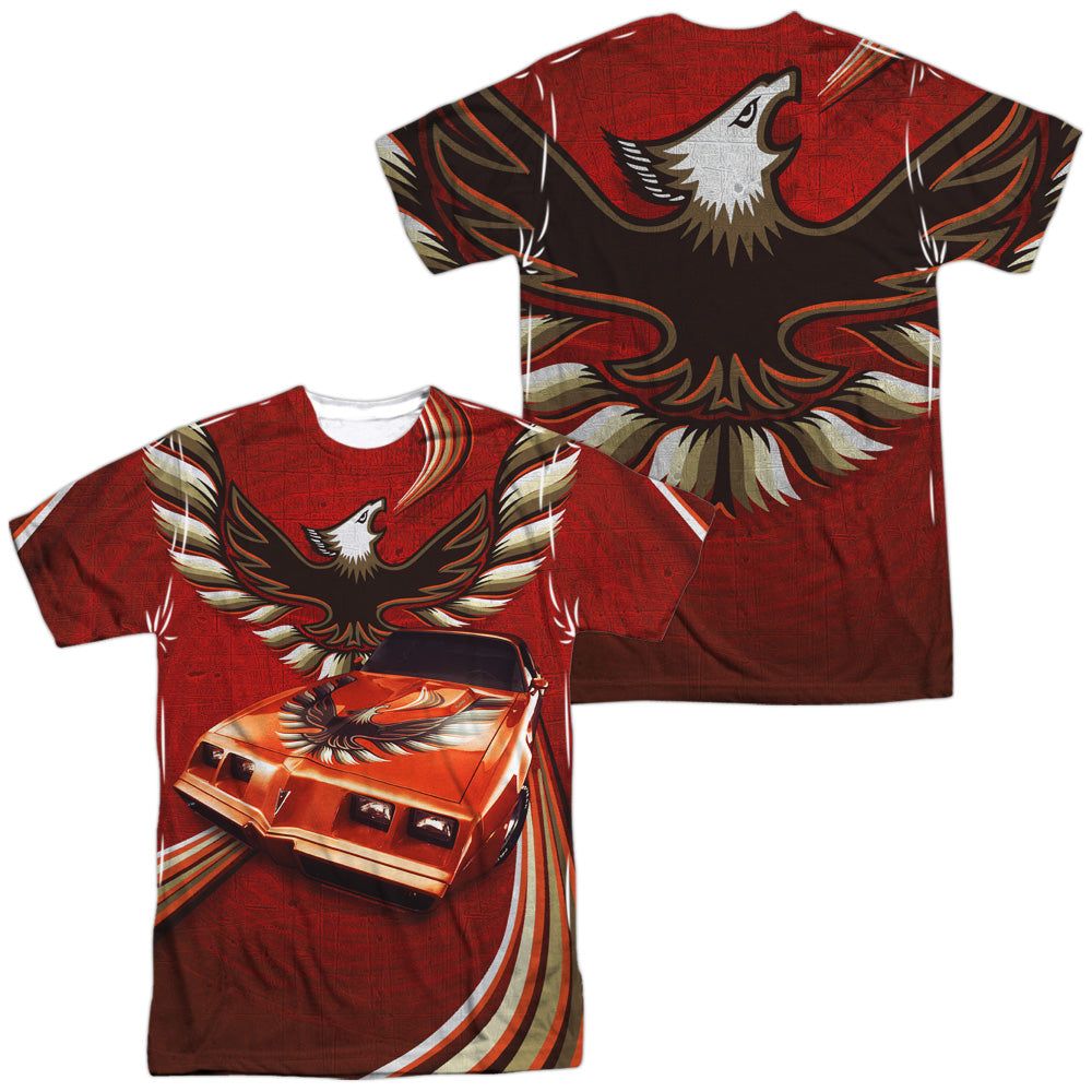 Pontiac Firebird Flames (Front/Back Print) Adult Regular Fit Short Sleeve - White