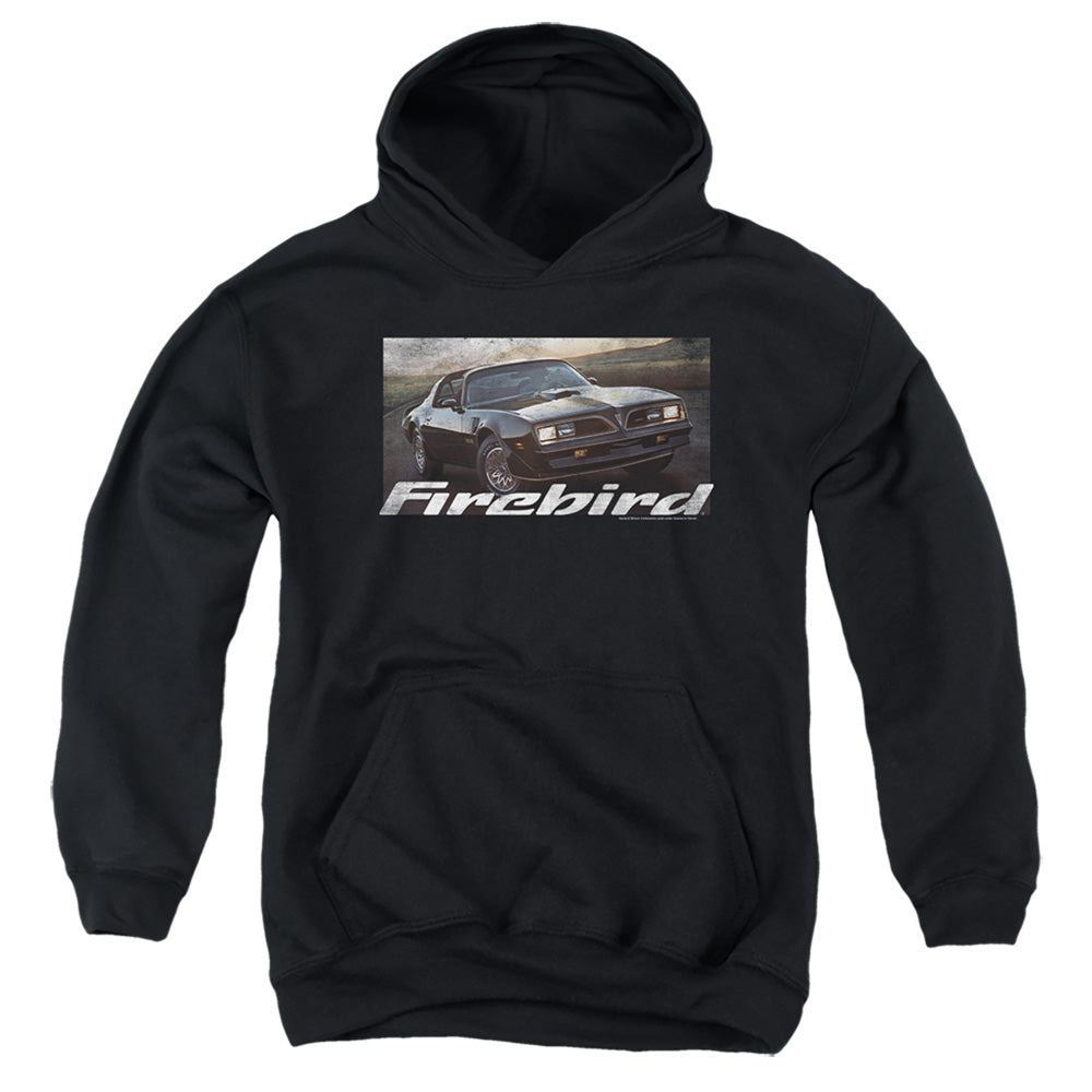 Pontiac Firebird 76-Youth Hooded Sweatshirt-Black