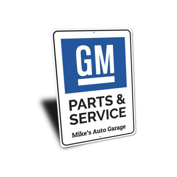 Personalized GM Parts & Service Aluminum Sign
