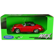 Porsche 356A Speedster Red with Black Soft Top "NEX Models" Series 1/24 Diecast Model Car