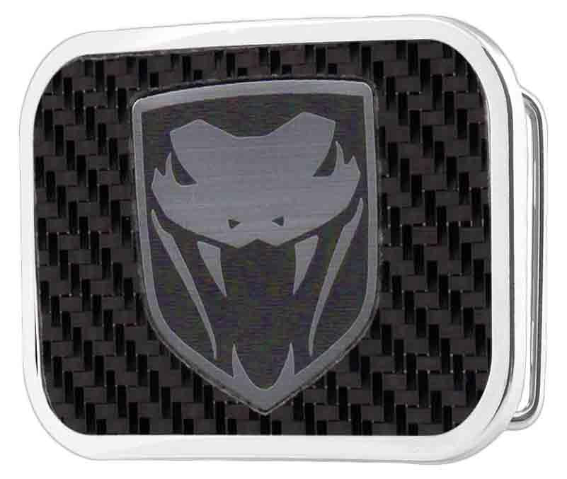 Dodge Viper Framed Marquetry Carbon Fiber & Brushed Metal Chrome Rock Star Buckle