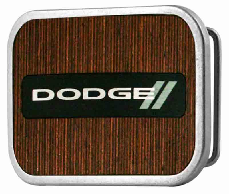 Dodge Rhombus Framed Marquetry Black Walnut & Metal Matte Rock Star Buckle