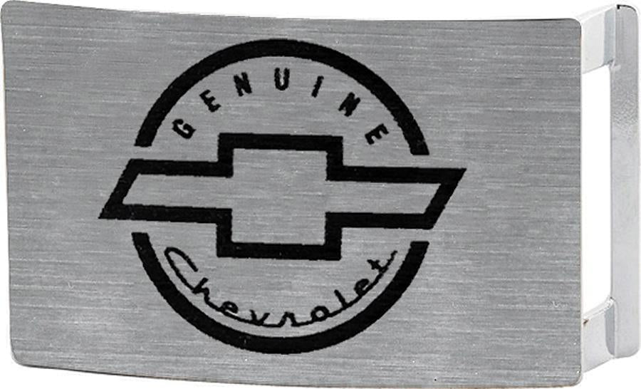 Genuine Chevrolet Rock Star Buckle Brushed Silver & Black