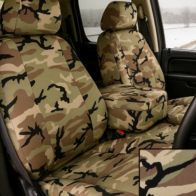 Custom Fit Classic Car & Truck Seat Covers for Mustang, C10, Bronco, Firebird & CJ7 – Retro Camouflage | Made in USA