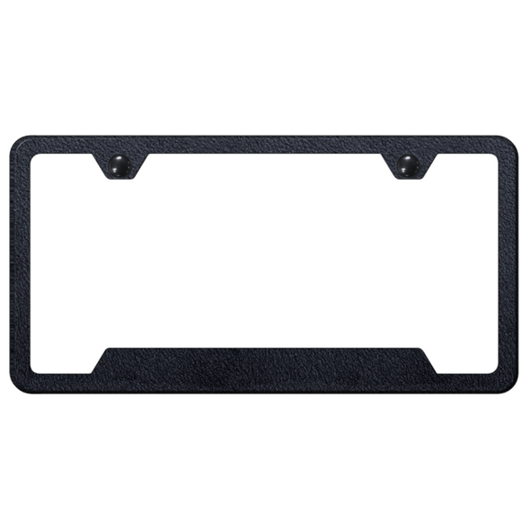 Rugged Black License Plate Frame - Powder-Coated Stainless Steel