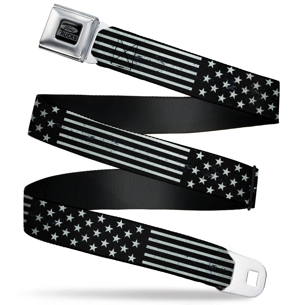 Ford Trucks Americana Stars & Stripes Weathered Black & Gray Seatbelt Belt