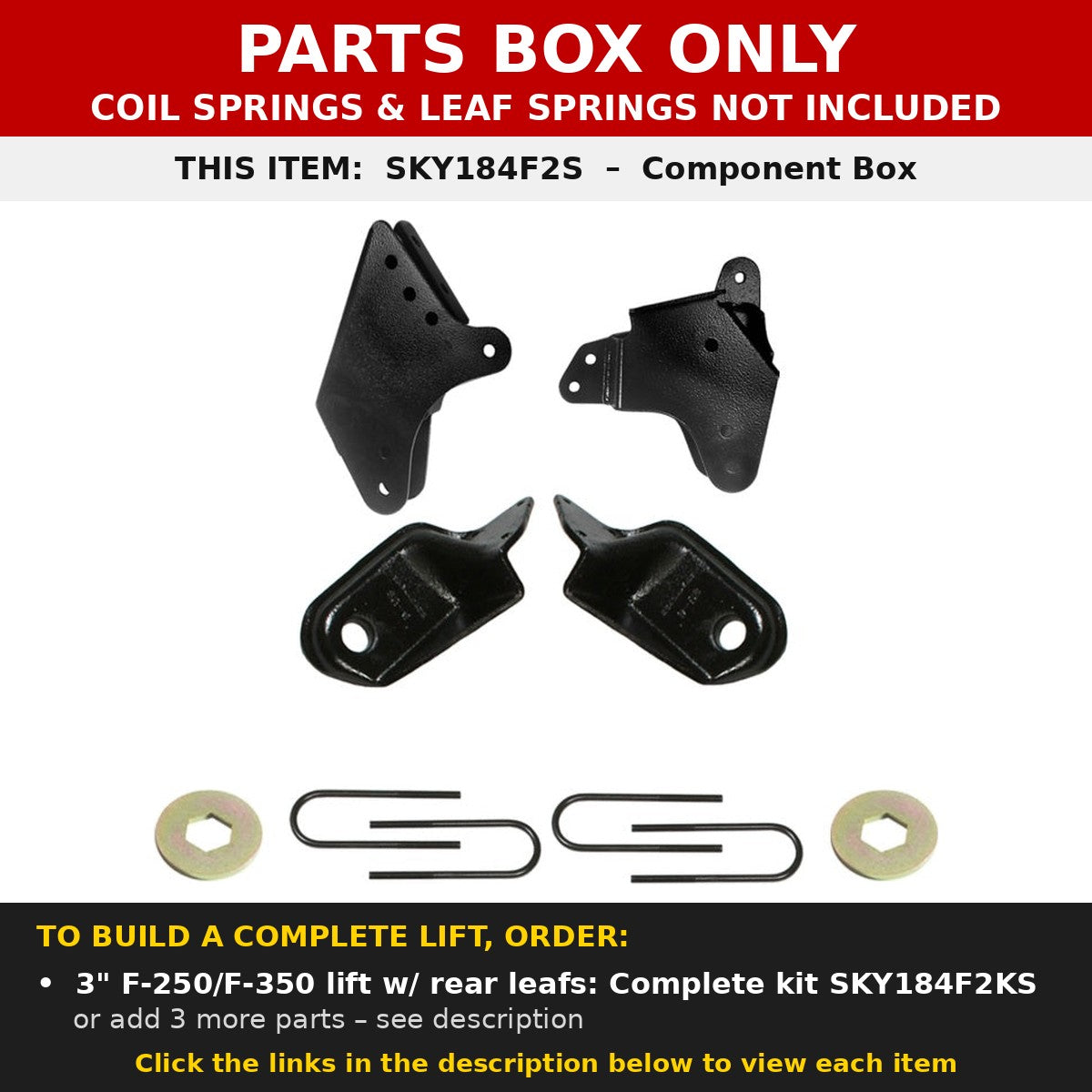 Skyjacker 184F2S Component Box - Parts box only, not a complete lift kit