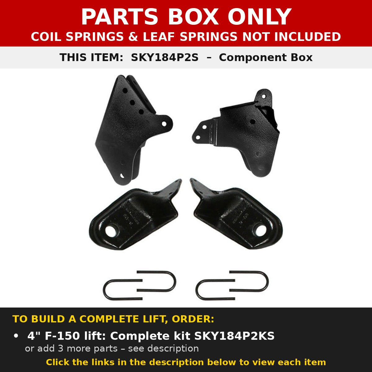 Skyjacker 184P2S Component Box - Parts box only, not a complete lift kit
