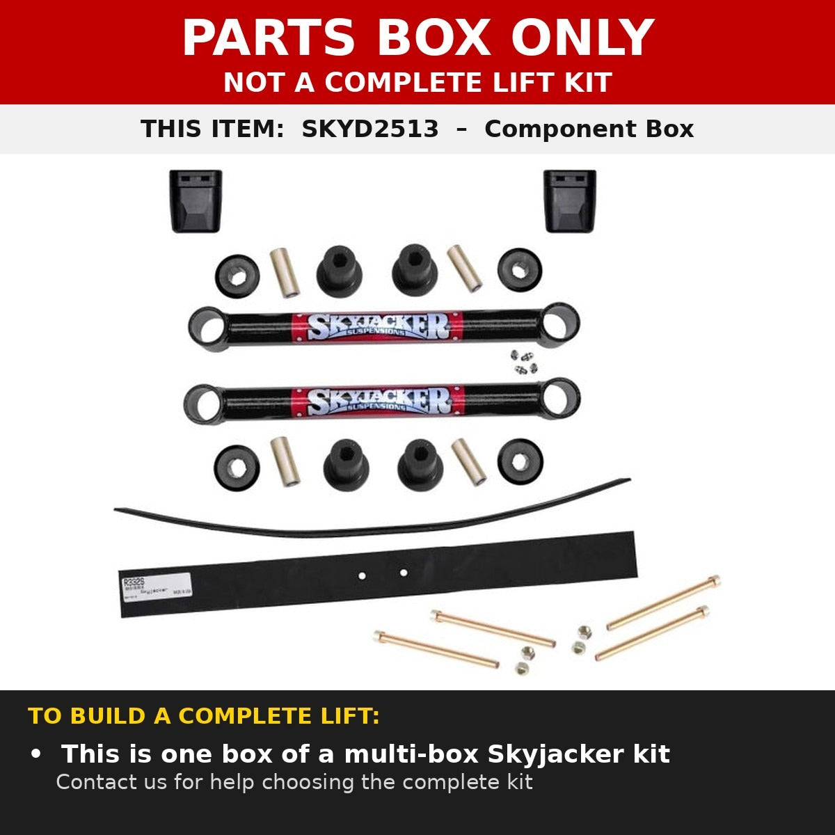 Skyjacker D2513 Component Box - Parts box only, not a complete lift kit