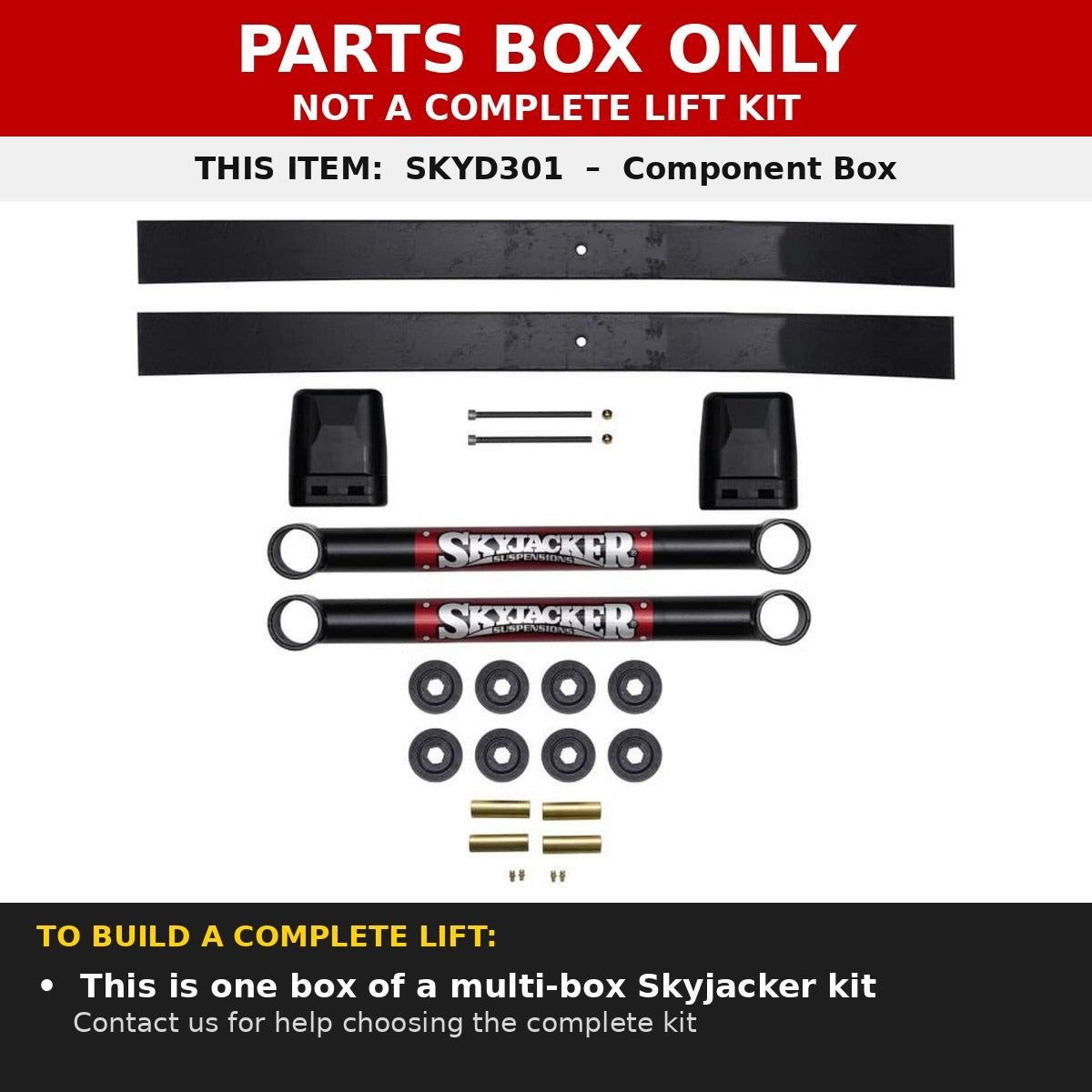 Skyjacker D301 Component Box - Parts box only, not a complete lift kit