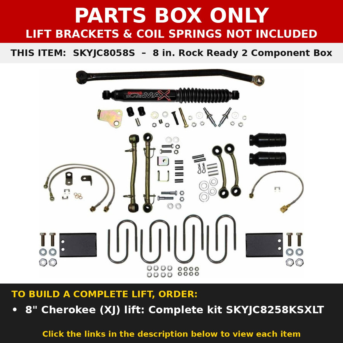 Skyjacker JC8058S Component Box - Parts box only, not a complete lift kit