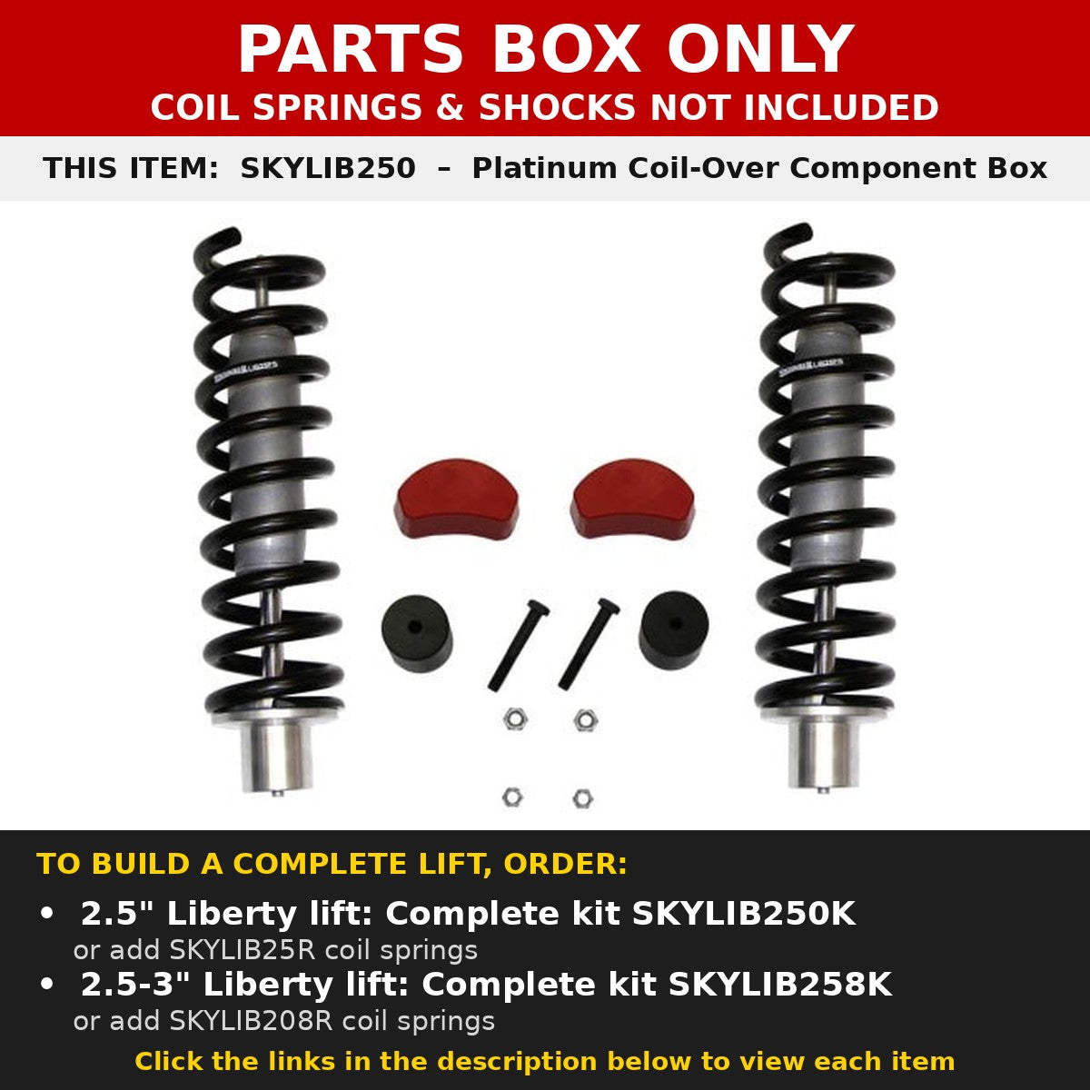 Skyjacker LIB250 Component Box - Parts box only, not a complete lift kit