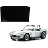 Shelby Cobra 427 S/C Silver Metallic with White Stripes 1/18 Diecast Model Car by Kyosho