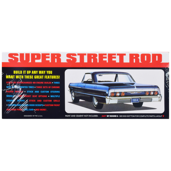 Skill 2 Model Kit 1964 Chevrolet Impala "Super Street Rod" 3-in-1 Kit 1/25 Scale Model