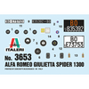 Skill 3 Model Kit Alfa Romeo Giulietta Spider 1300 1/24 Scale Model by Italeri