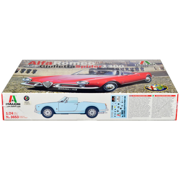 Skill 3 Model Kit Alfa Romeo Giulietta Spider 1300 1/24 Scale Model by Italeri